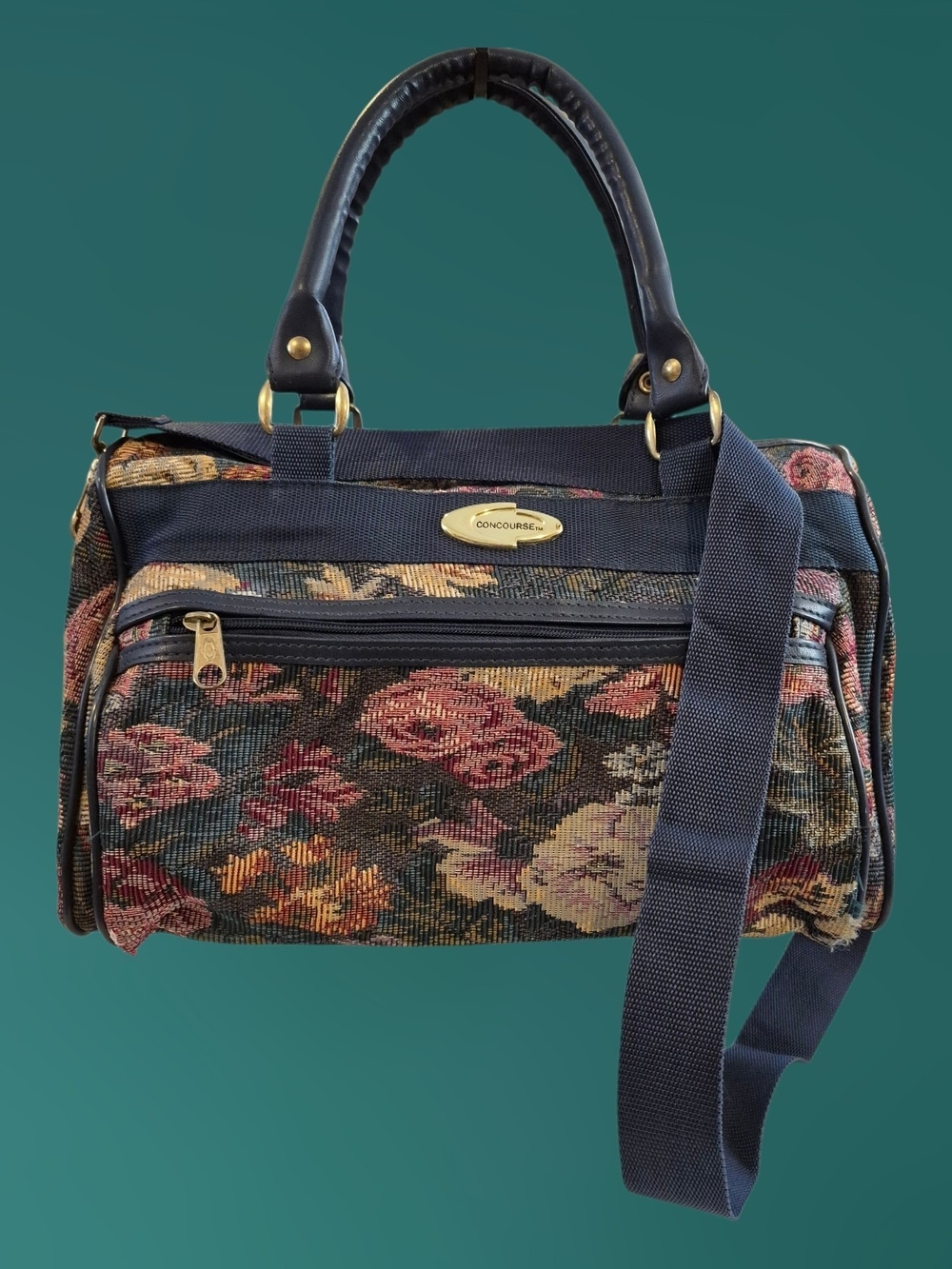 Concourse Vintage Floral Tapestry Weekender Bag